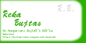 reka bujtas business card